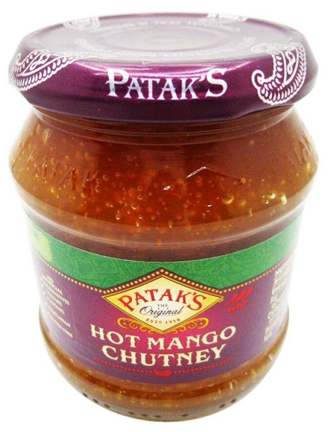 Паста чатни из манго острая (hot mango chutney) Patak's | Патакс 340г