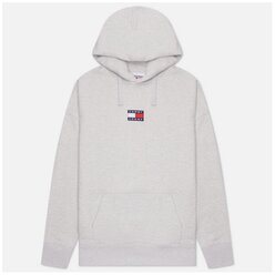 Мужская толстовка Tommy Jeans Badge Organic Cotton Hoodie серый , Размер L