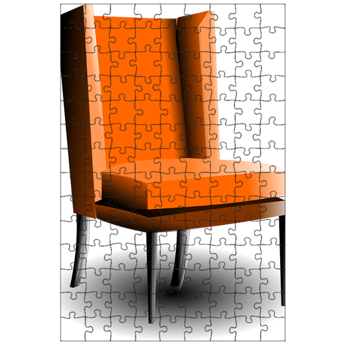 фото Магнитный пазл 27x18см."кресло, старомодный, апельсин" на холодильник lotsprints