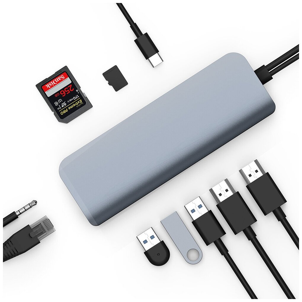 Хаб USB HyperDrive Hyper Viper 10-in-2 Hub для MacBook Pro