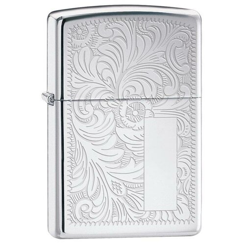 Зажигалка ZIPPO Venetian с покрытием High Polish Chrome, латунь/сталь, серебристая, 38x13x57 мм