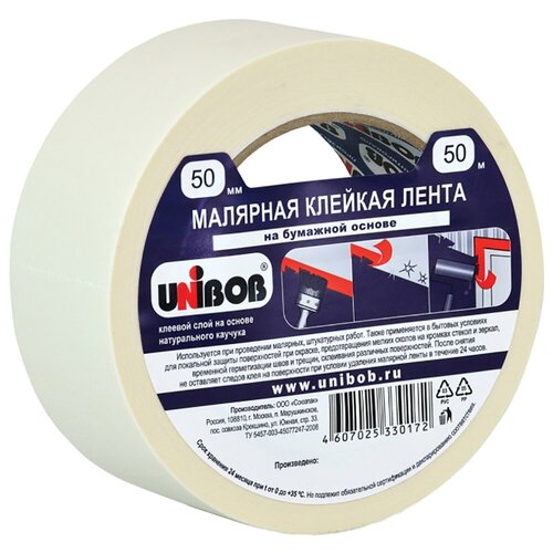 Скотч малярный Unibob, 38 мм x 40 м