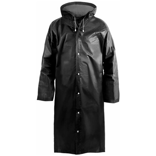 Плащ - дождевик черный на кнопках многоразовый 817₽
