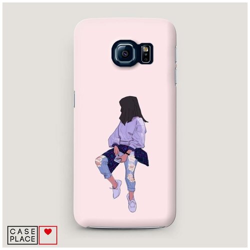 фото Чехол пластиковый samsung galaxy s6 девушка в рваных джинсах case place