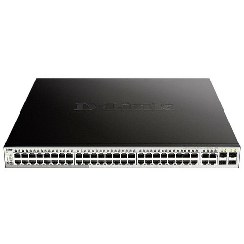Коммутатор D-Link DGS-1210-52MPFL1A 52G 48PoE 370W настраиваемый 8408900₽