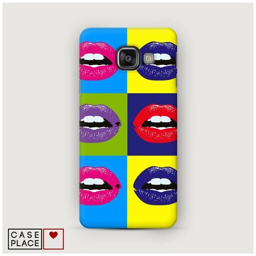 фото Чехол пластиковый samsung galaxy a5 2016 губы разноцветная помада case place