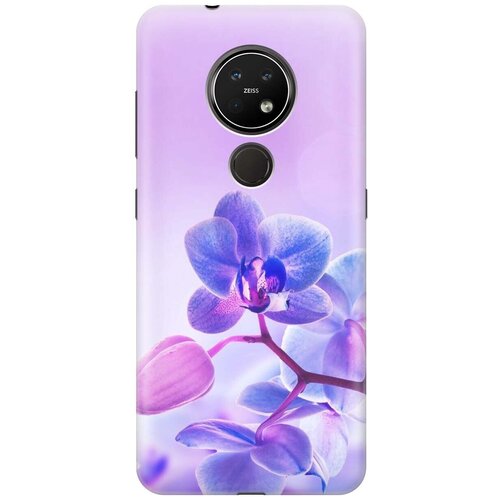 фото Gosso ультратонкий силиконовый чехол-накладка для nokia 6.2 / 7.2 с принтом "лиловые орхидеи"