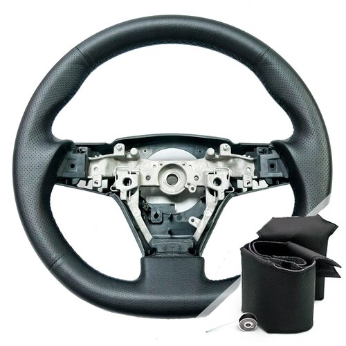Оплетка для руля Toyota Rav 4 III (2010-2014) для перетяжки резинового руля - черная нить