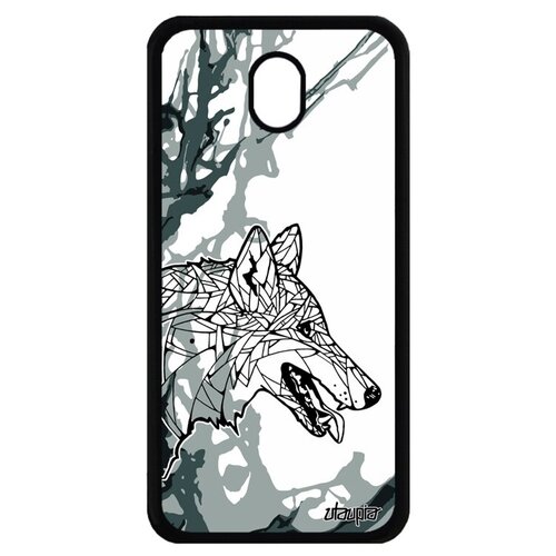 фото Необычный чехол на смартфон // samsung galaxy j7 2017 // "волк" хаски одинокий, utaupia, серый