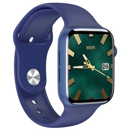 Умные часы Smart Watch M26 Plus Экран 175 дюйма Беспроводная зарядка Активное боковое колесико и кнопка Синий 249000₽