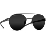 Титановые солнцезащитные очки GRESSO Kyoto - круглые / черные - изображение
