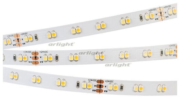 Лента RT 6-5000 24V White-MIX 2x (3528 120 LED/m LUX) (arlight 9.6 Вт/м IP20)