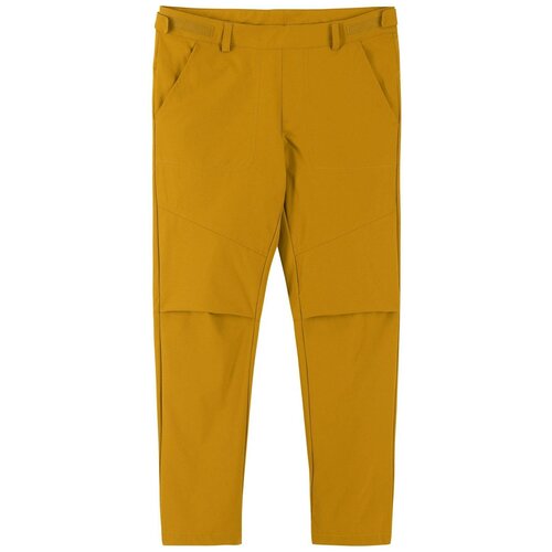Брюки Reima для мальчиков, карманы, размер 128, желтый, коричневый