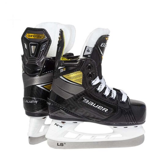 фото Коньки хоккейные bauer supreme 3s pro bth20 yth (размер d 12.5, цвет черный/ желтый)