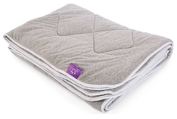 Одеяло Kupu-kupu стеганое легкое Бамбук, серый меланж 200х220