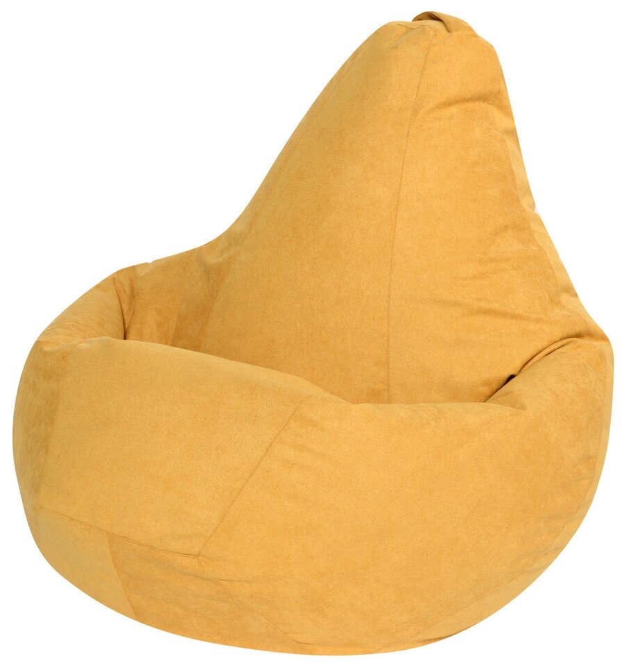 Кресло Мешок Груша Желтый Велюр (XL, Классический)
