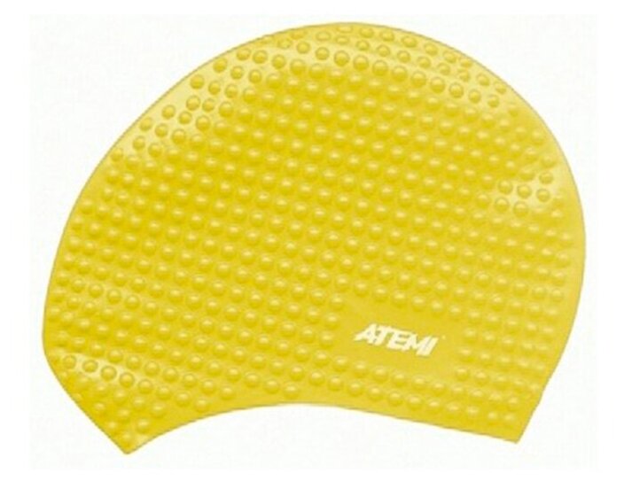 Шапочка для плавания Atemi силикон желтый - фото №6