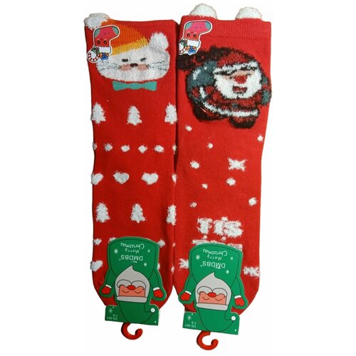 фото Носки 2 пары, размер 7-9, белый, красный "dndbs