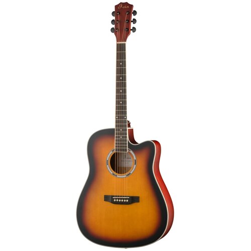 Акустическая гитара, санберст, Foix FFG-2041C-SB ffg 3039 sb акустическая гитара с вырезом санберст foix
