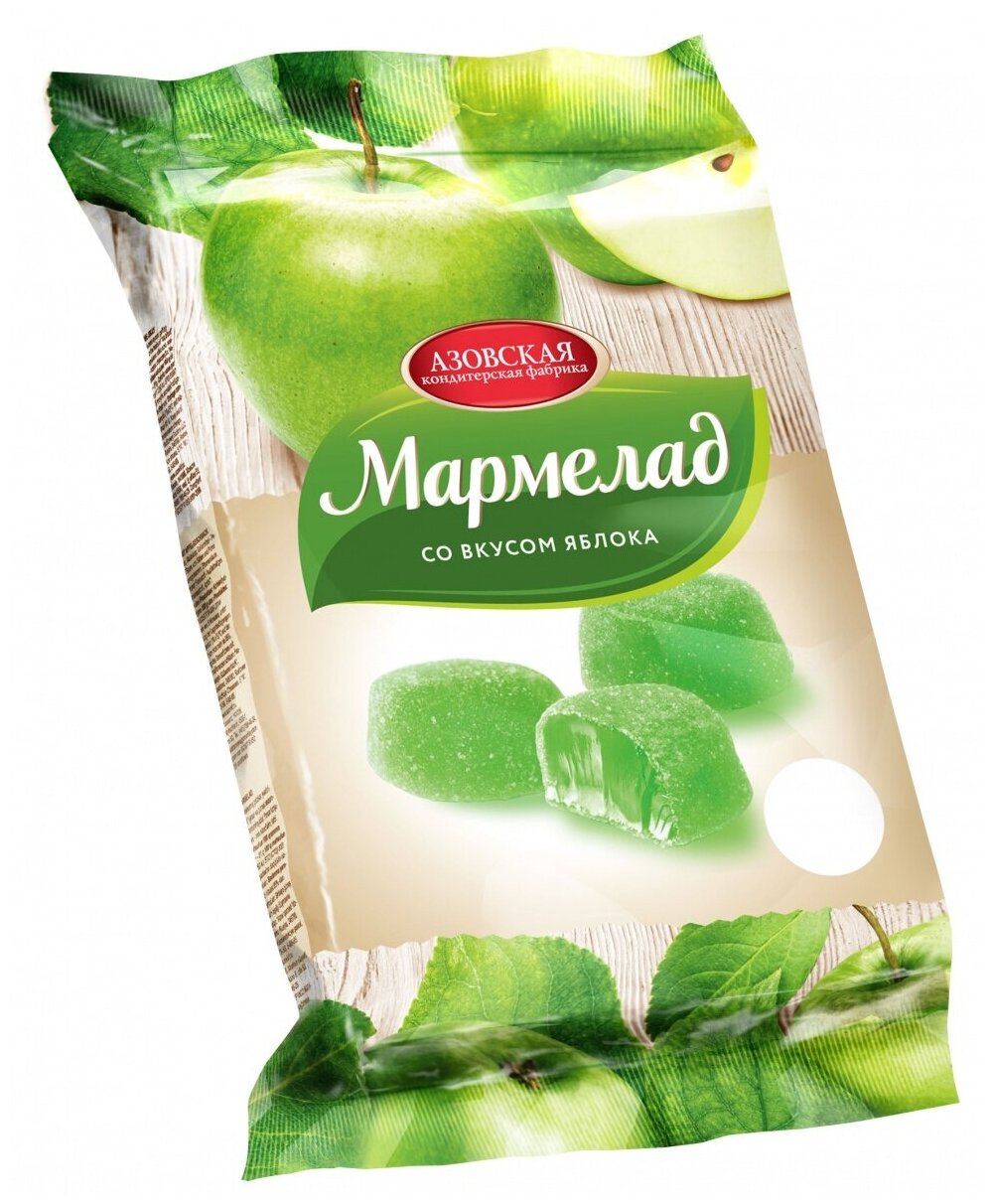 Мармелад Азовская КФ желейный со вкусом яблока 300г - фото №3