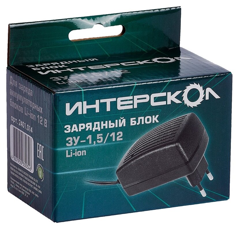 ИНТЕРСКОЛ ЗУ-1,5/12 для аккум. блока 1,5А/ч, 12В, Li-ion (2401.014)