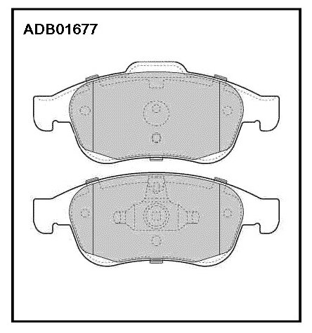 Колодки тормозные дисковые allied nippon ADB01677