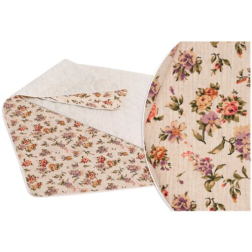 Одеяло / покрывало евро (200х220 см) стеганое, 30% лён 