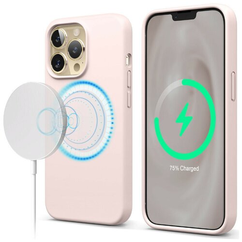 Чехол Elago MagSafe Soft Silicone для iPhone 13 Pro, розовый