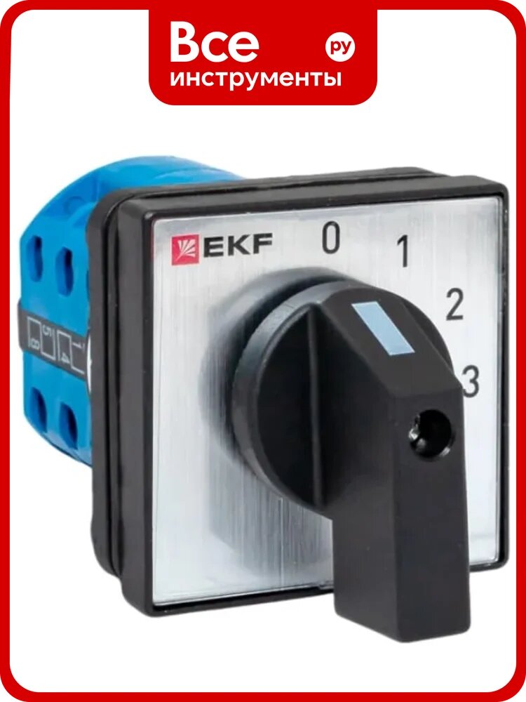 Переключатель кулачковый EKF ПК-1-121 10А 1P «0-1-2-3» IP65 pk-1-121-10-65