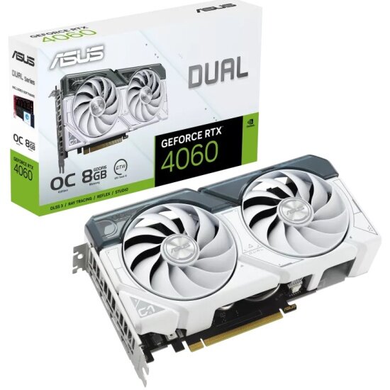 Видеокарта Asus GeForce RTX 4060 DUAL OC WHITE 8G