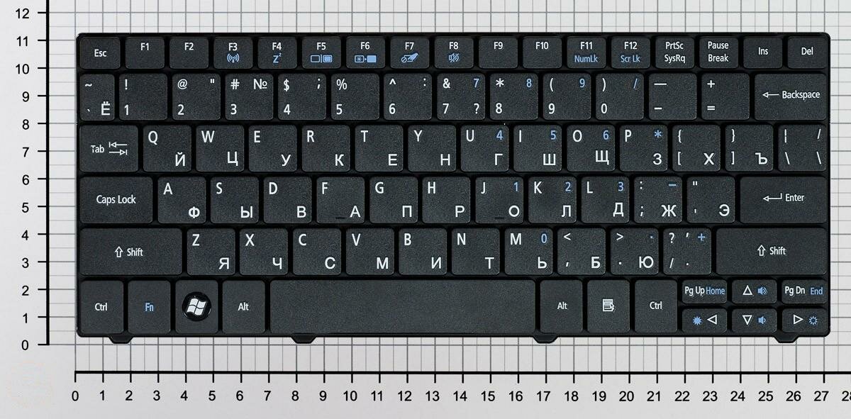 Клавиатура для ноутбука ACER PK130I22A00 черная