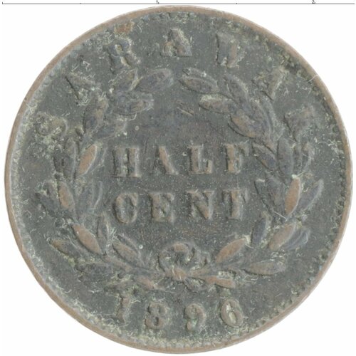 Клуб Нумизмат Монета 1/2 цента Саравака 1896 года Бронза Раджа Брук