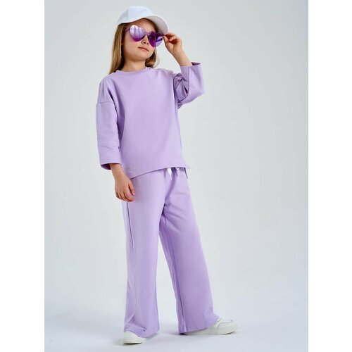Комплект одежды Веселый Малыш, размер 128, фиолетовый комплект одежды веселый малыш размер 80 синий серый