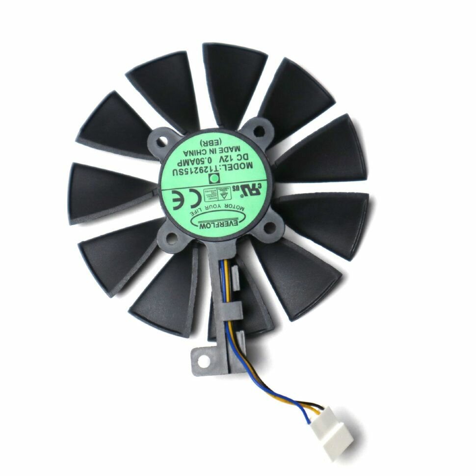 Вентилятор для видеокарт ASUS 88 мм DUAL короткий кабель 5 штук