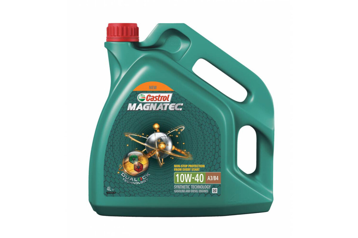 Полусинтетическое моторное масло Castrol Magnatec 10W-40 А3/В4, 4 л, 4 шт.