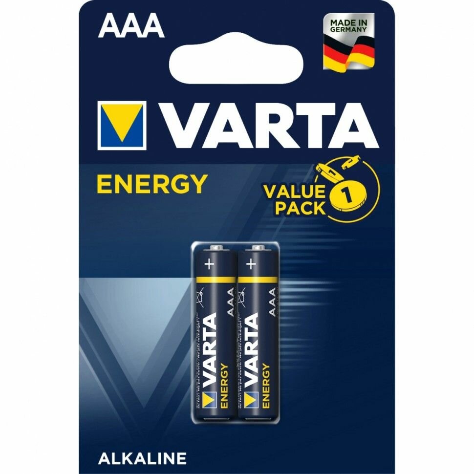 Батарейка Varta ENERGY LR03 AAA BL2 Alkaline 1.5V (4103) (2/20/100) (2 шт.) Varta ENERGY LR03 AAA (04103229412) - фото №9
