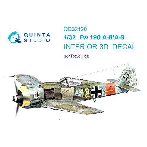 QD32120 3D Декаль интерьера кабины Fw 190 A-8/A-9 (Revell) миниатюрные аксессуары ww2 декор военных сцен вторая мировая война солдат армия пехота значок модели игрушек