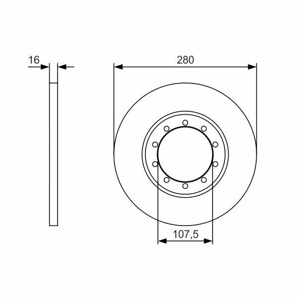 Тормозной диск Bosch - фото №3