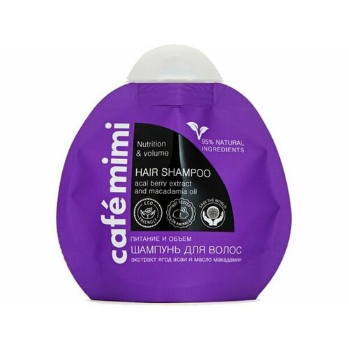 Питательный шампунь для волос Caf mimi Nutrition&Volume шампуни café mimi шампунь питание и объем экстракт ягод асаи и масло макадамии