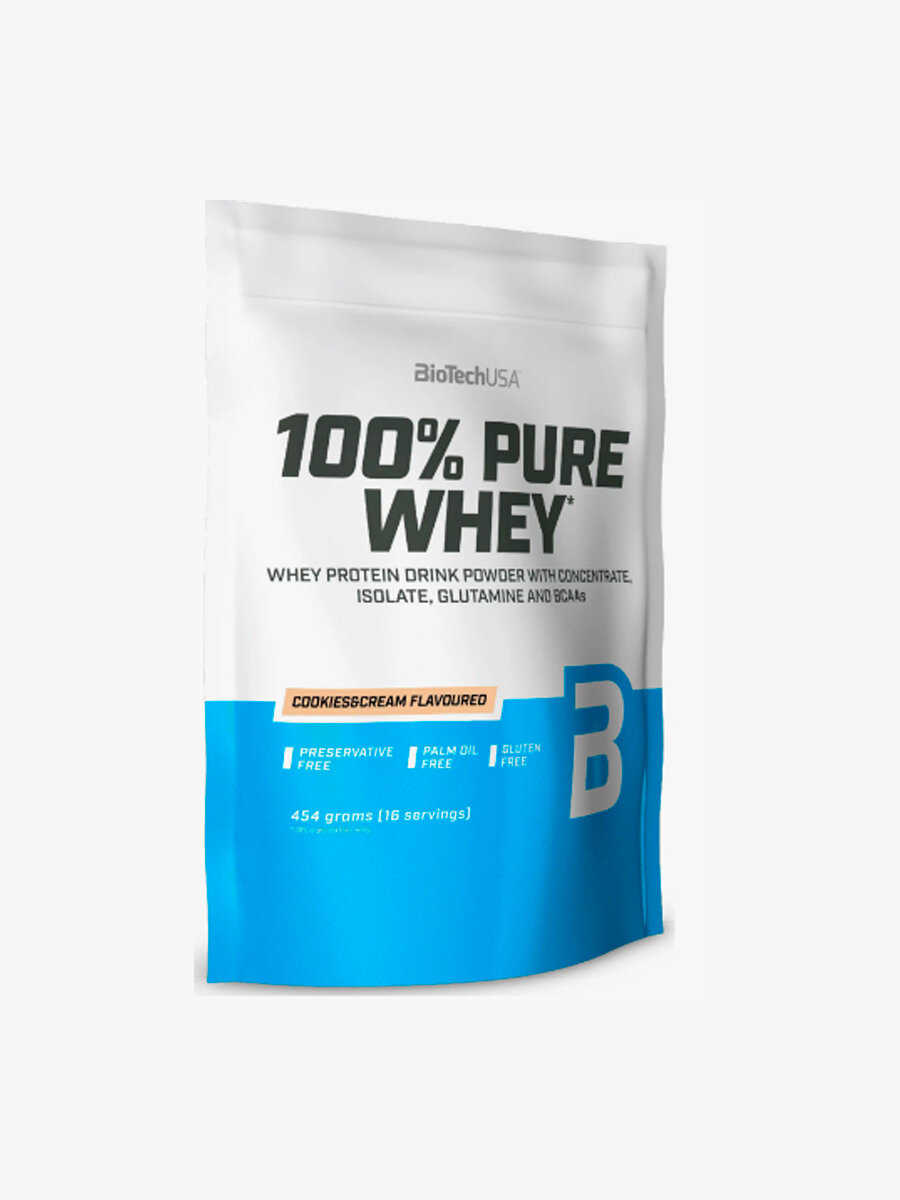 Протеин BioTechUSA 100% Pure Whey, 454 гр, печенье и крем