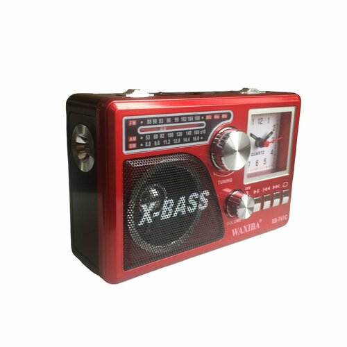 Радиоприемник с фонарем FM-тюнером USB microSD MP3-плеером и часами 125000₽
