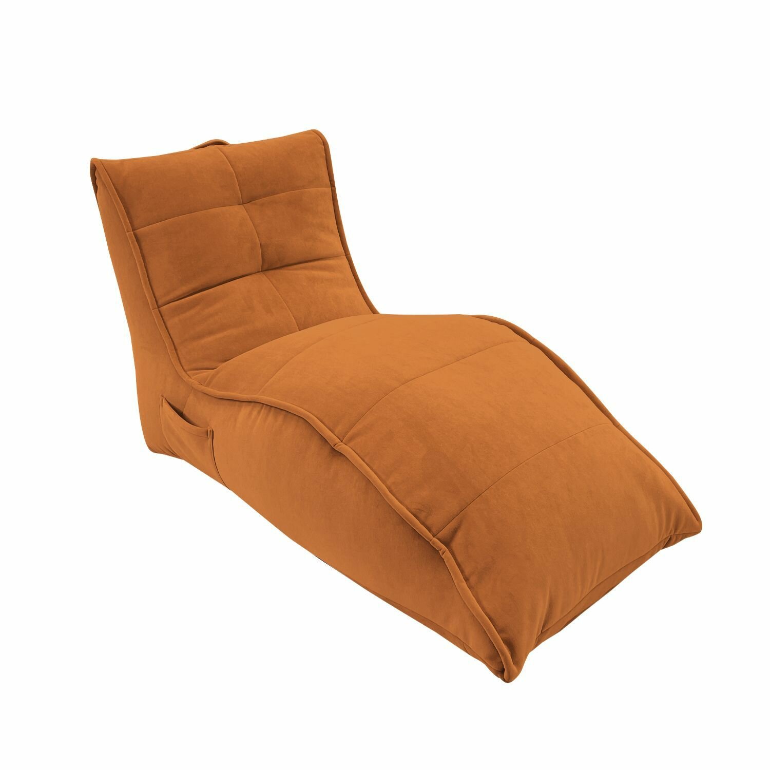 Бескаркасное кресло для отдыха aLounge - Avatar Sofa - Terra Cocta (велюр, терракотовый) - лаунж мебель в гостиную, спальню, детскую, на балкон
