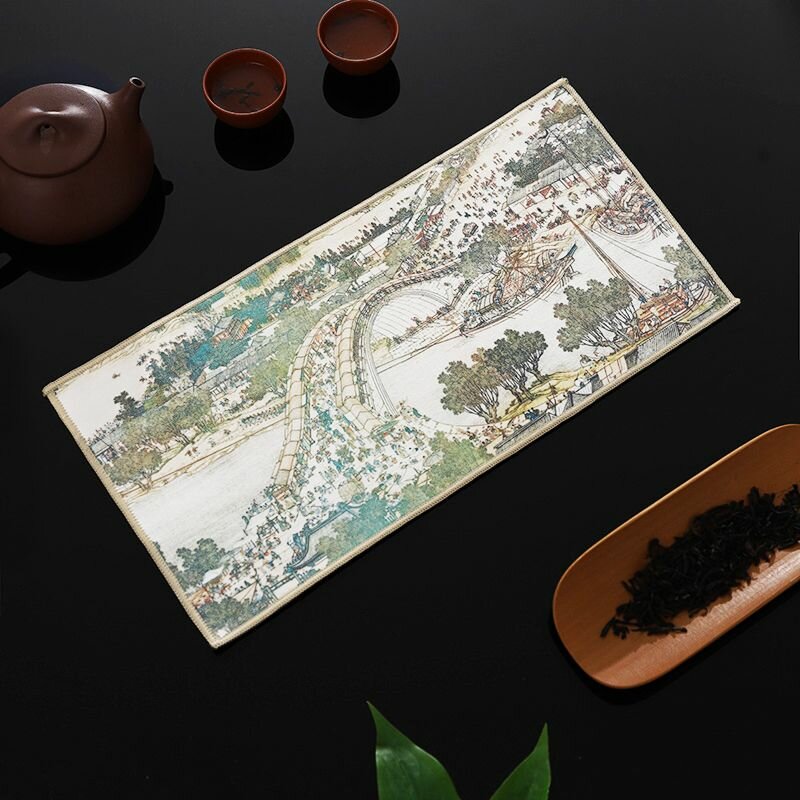 THE CHAI Салфетка для сервировки стола Замша искусственная 17x35см 1шт.