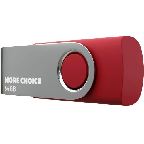 Флешка More Choice MF64-4 64 Гб usb 2.0 Flash Drive - красный