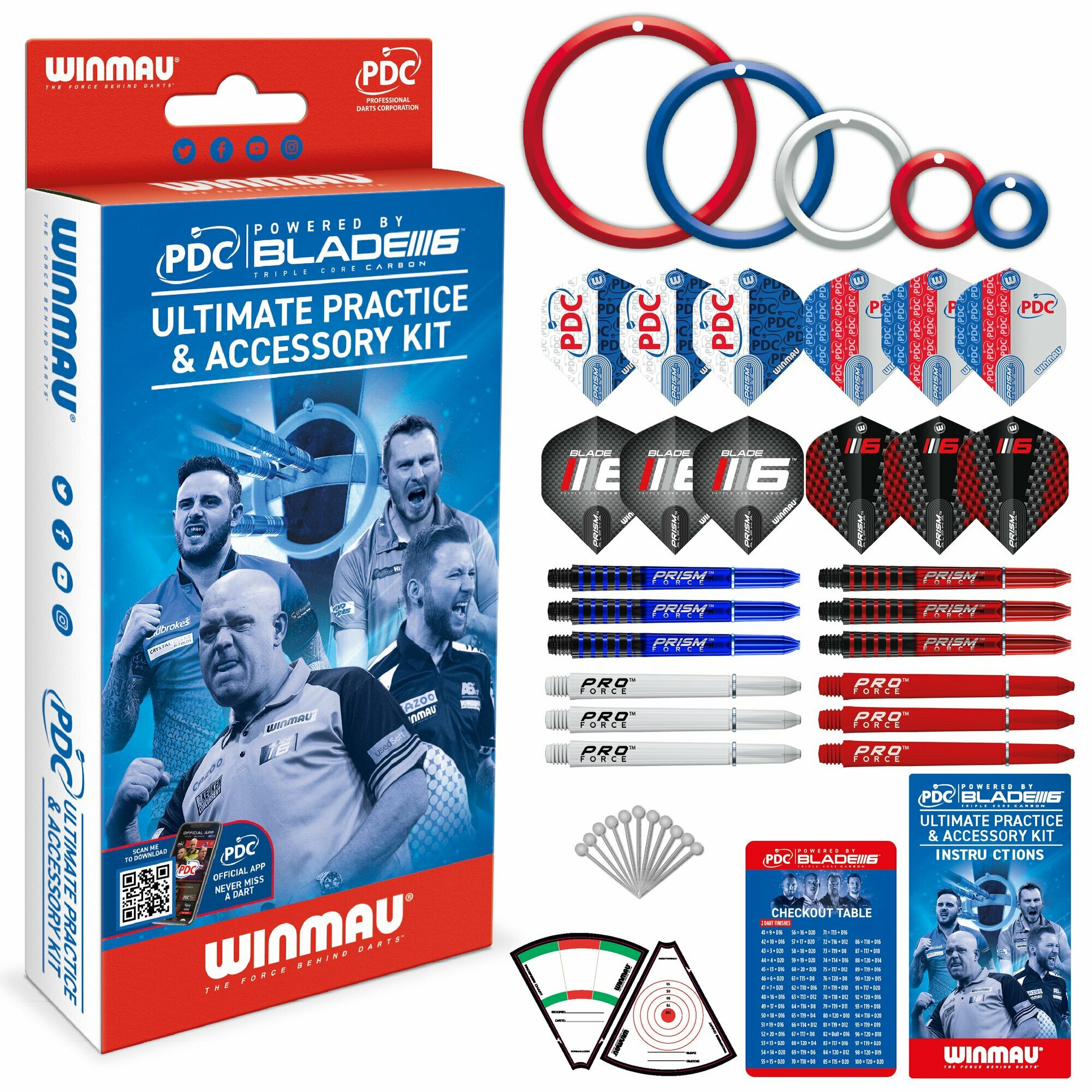 Набор аксессуаров для Дартс Winmau PDC Practice and Accessory Kit