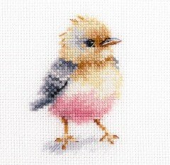 Птички-невелички Чик! #0-235 Алиса Набор для вышивания 6 х 8 см Счетный крест