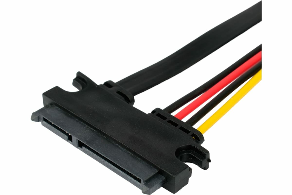 Кабель питания SATA Cablexpert , XH2.54 4pin+Sata угл/Sata 7+15pin, 40см, пакет