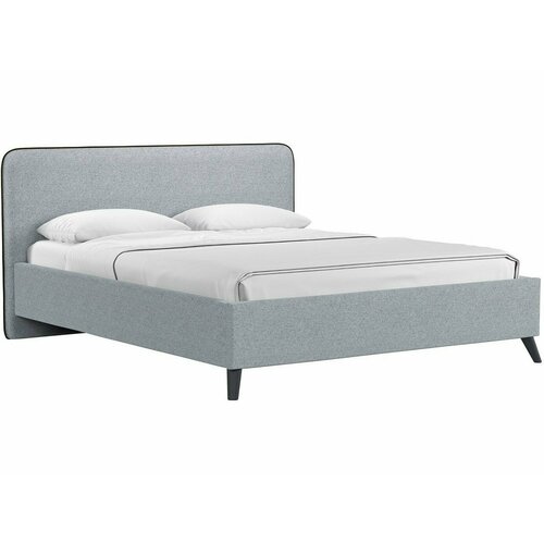Миа кровать 160 Bravo grey серый кант Лайт 10 Велюр коричневый 57081₽