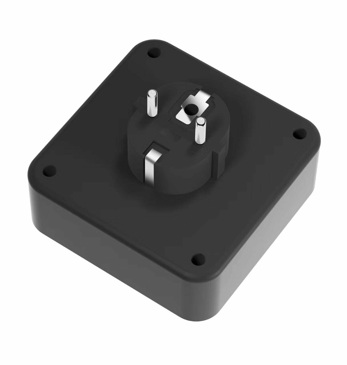 Сетевой фильтр разветвитель розетки, сетевой фильтр двойник, 2 USB, 2 розетки, 1 USB Type C, выключатель на корпусе, черный — фото 1