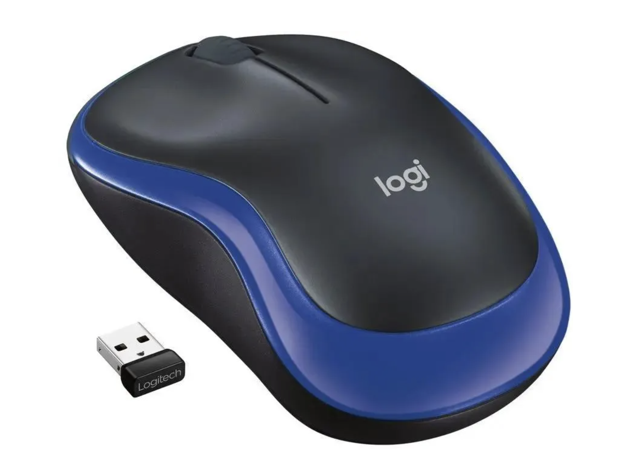 Мышка беспроводная Logitech M185, синий, (910-002632)